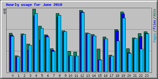 Hourly usage for June 2010