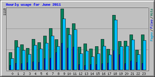 Hourly usage for June 2011