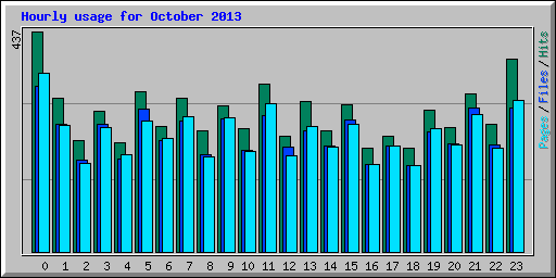 Hourly usage for October 2013