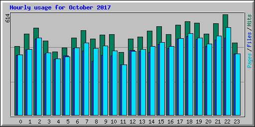 Hourly usage for October 2017